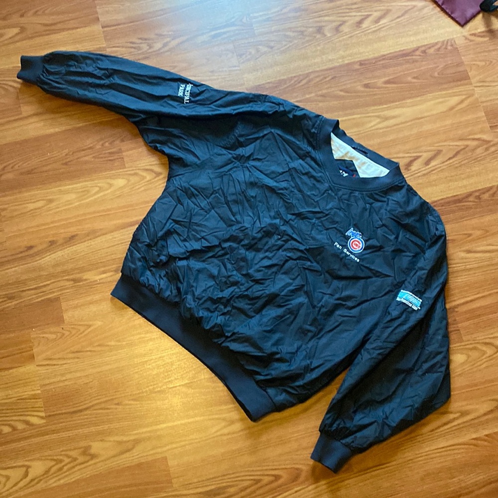Cubs MLB Fans service bomber vintage jacket, soft inside, unisex Navy Blue